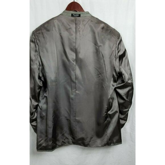 Stafford Men's Blazer 3 Button Black/Gray Sports Coat Size 46R Jacket Silk Wool - Picture 11 of 11